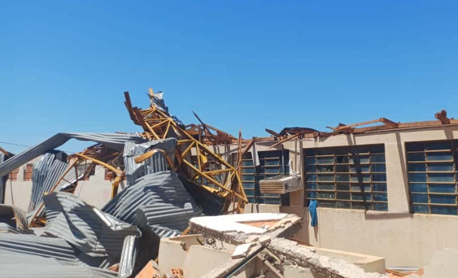 Aulas seguem suspensas nesta terça-feira (11) em Rio Bonito do Iguaçu após tornado