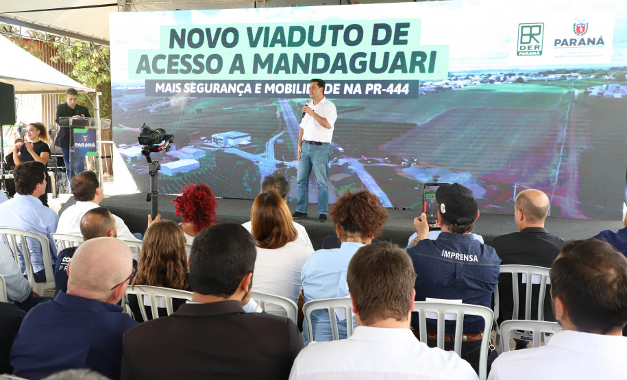 Corredor Norte-Noroeste: governador inaugura viaduto na PR-444, em Mandaguari