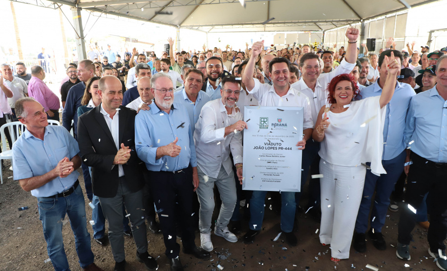 Corredor Norte-Noroeste: governador inaugura viaduto na PR-444, em Mandaguari