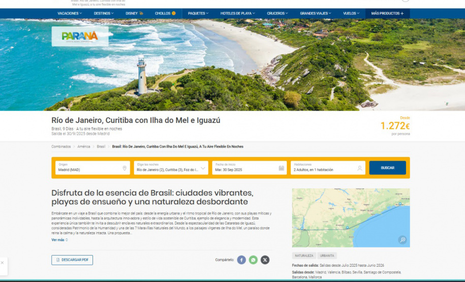 Com promoção do turismo, Espanha aumenta emissores de turistas para o Paraná
