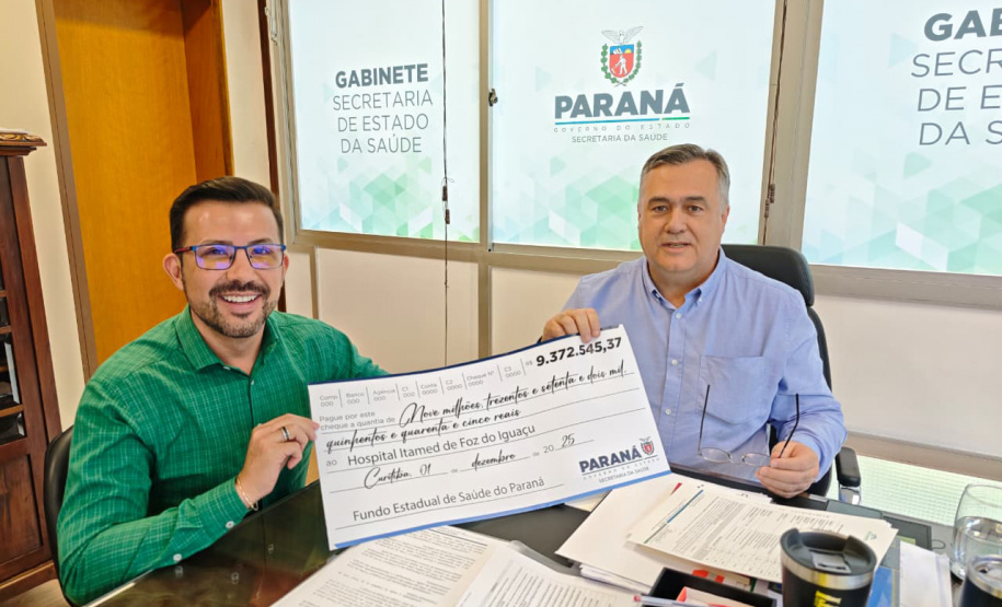 Sesa reforça atendimento de alta complexidade e repassa R$ 9,3 milhões ao Itamed, em Foz do Iguaçu