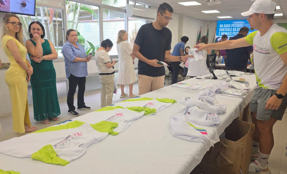 Entrega de kits da 1ª Corrida de Vigilância em Saúde movimenta a Sesa