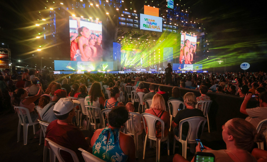 O grupo Roupa Nova durante a apresentacao do seu show dentro da programacao do Verao Maior Parana, em Matinhos - 15/02/2026 - Foto: Geraldo Bubniak/AEN