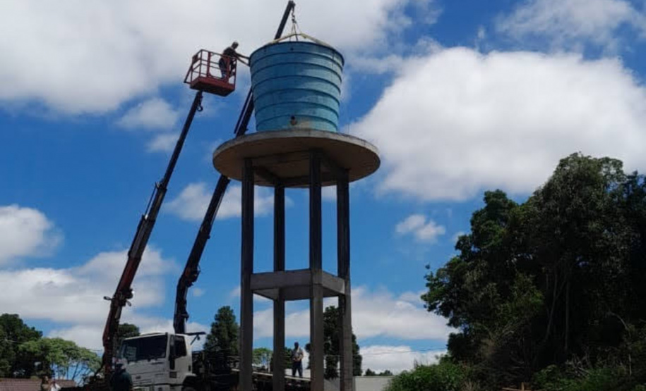 Abastecimento de água em Fernandes Pinheiro ganha reforço de 50% com novo reservatório