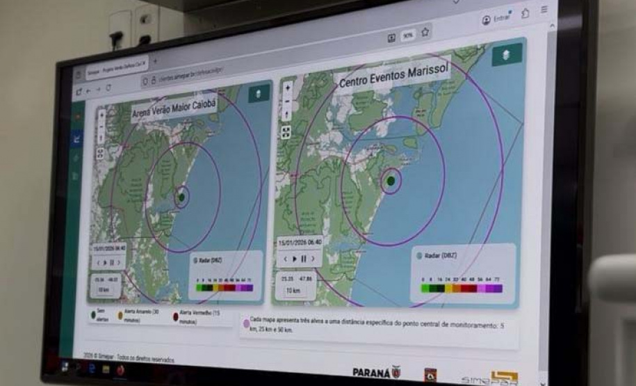 Com base no Litoral, Defesa Civil já emitiu 76 alertas durante o Verão Maior Paraná