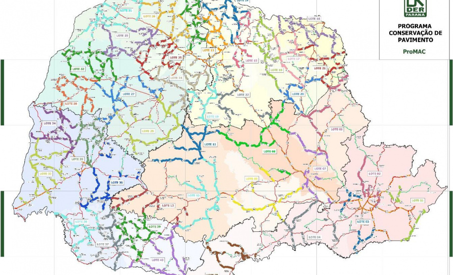 DER - Conservação do pavimento de rodovias estaduais