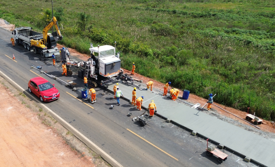 PR-151 whitetopping Ponta Grossa Palmeira 26%