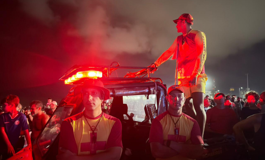 Motos aquáticas e drone com câmera térmica reforçaram segurança em shows do Verão Maior Paraná