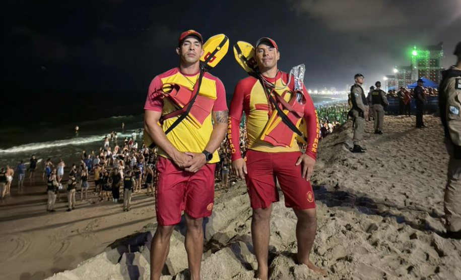 Motos aquáticas e drone com câmera térmica reforçaram segurança em shows do Verão Maior Paraná