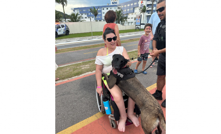 Cães da Polícia Penal reforçam segurança no litoral durante o Verão Maior Paraná