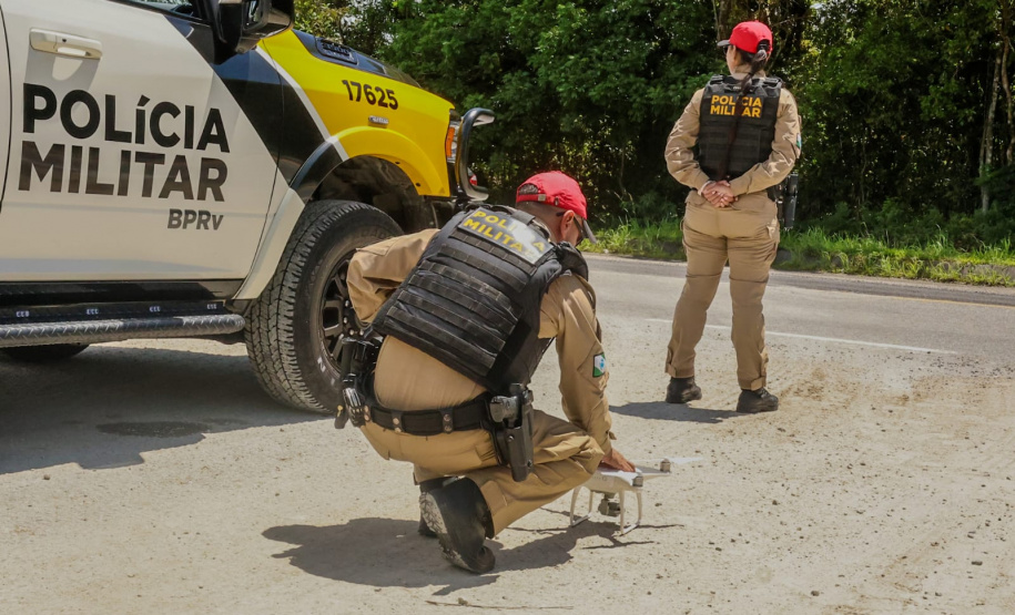 PMPR intensifica fiscalização aérea com emprego de drones nas rodovias de acesso ao Litoral