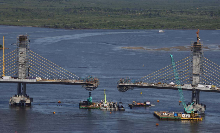 Reta final: veja como vai funcionar o encontro da parte estaiada da Ponte de Guaratuba