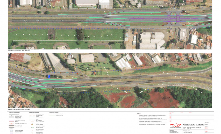 Cruzamento entre a BR-369 e a Rua da Esperança em Cambé (projeto)