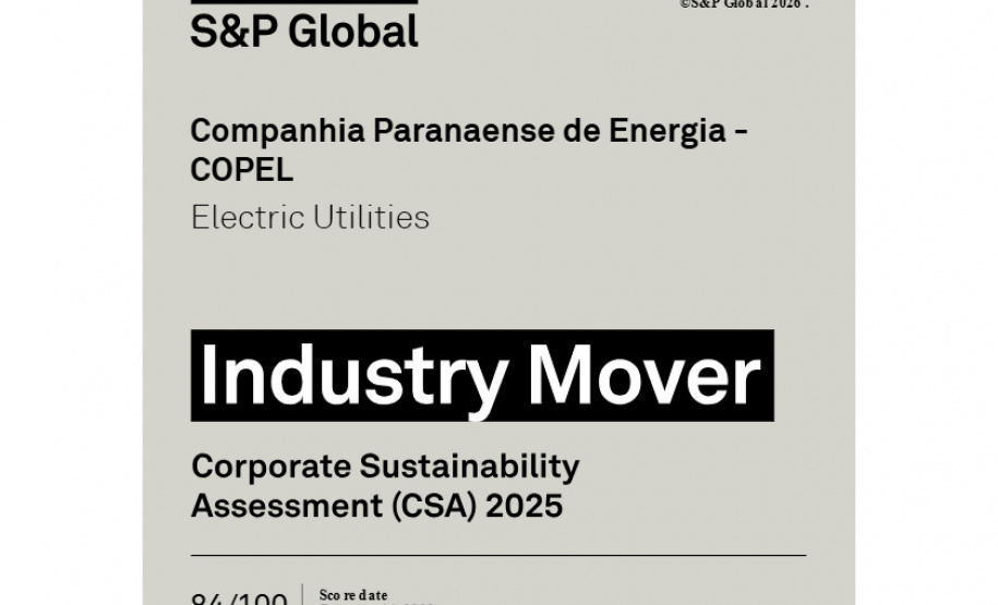 Copel recebe reconhecimento internacional por suas práticas sustentáveis