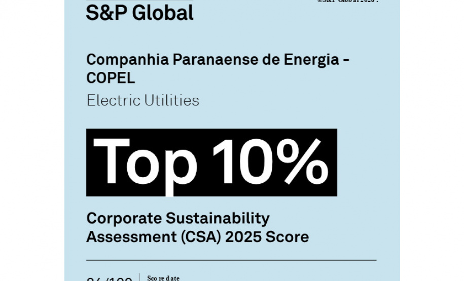 Copel recebe reconhecimento internacional por suas práticas sustentáveis