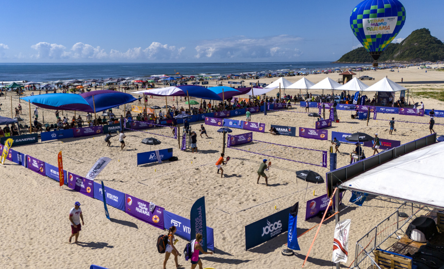 Arena Portos do Paraná em Caiobá recebe um dos maiores torneios de beach tennis do mundo