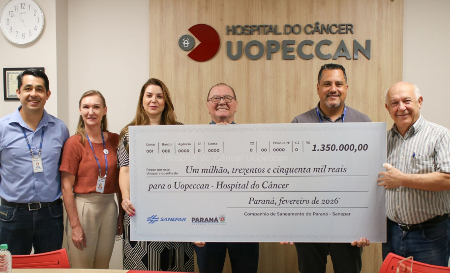 Sanepar destina R$ 1,3 milhão ao Hospital do Câncer de Cascavel