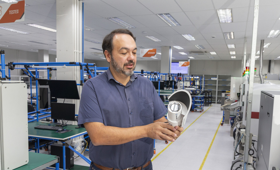 URITIBA; 27/01/26; Empresa Pumatronix incubada do TECPAR, na foto Sylvio Calixto, um dos fundadores da Pumatronix; Foto: Hedeson Alves/TECPAR