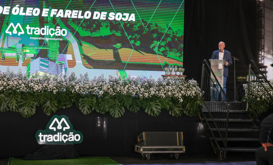 O governador Carlos Massa Ratinho Junior participa nesta quinta-feira (26), da inauguração de uma nova indústria de óleo e farelo de soja da Cooperativa Agroindustrial Tradição, em Pato Branco