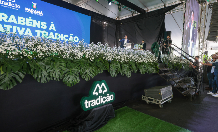 O governador Carlos Massa Ratinho Junior participa nesta quinta-feira (26), da inauguração de uma nova indústria de óleo e farelo de soja da Cooperativa Agroindustrial Tradição, em Pato Branco