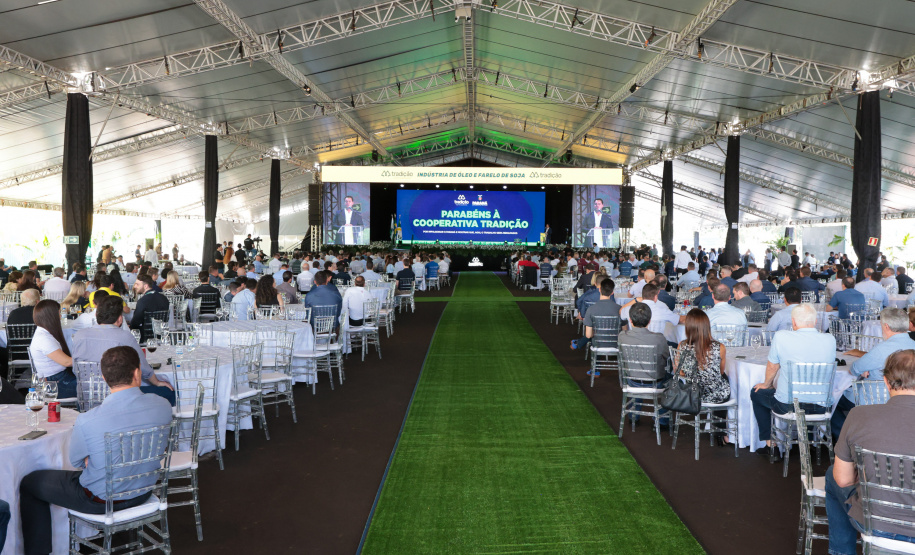 O governador Carlos Massa Ratinho Junior participa nesta quinta-feira (26), da inauguração de uma nova indústria de óleo e farelo de soja da Cooperativa Agroindustrial Tradição, em Pato Branco