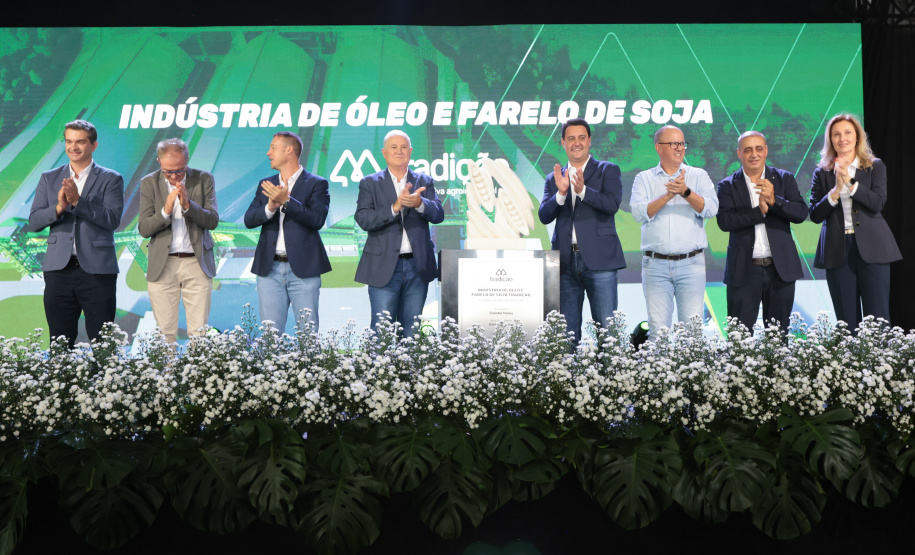 O governador Carlos Massa Ratinho Junior participa nesta quinta-feira (26), da inauguração de uma nova indústria de óleo e farelo de soja da Cooperativa Agroindustrial Tradição, em Pato Branco