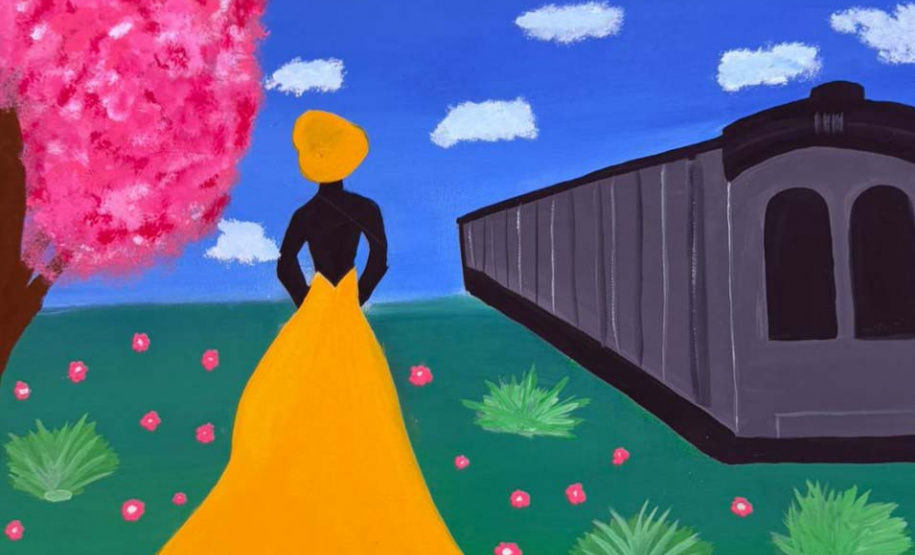 Colégio estadual expõe obras de arte sobre raízes africanas e indígenas em shopping de Umuarama