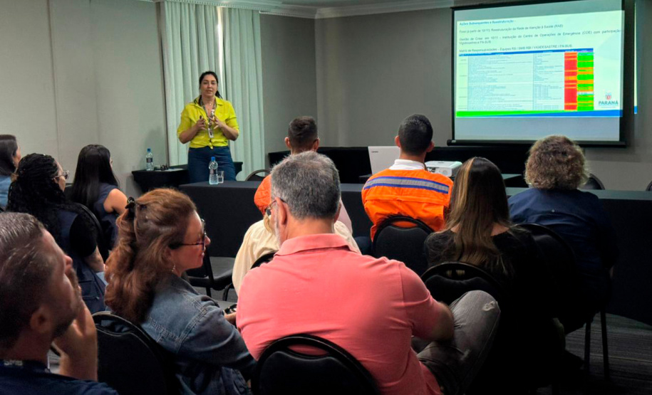 Secretaria da Saúde avalia resposta à emergência após tornado em Rio Bonito do Iguaçu