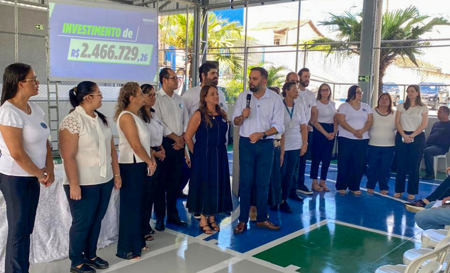 SEED - Colégio de Santo Antônio da Platina recebe nova quadra esportiva