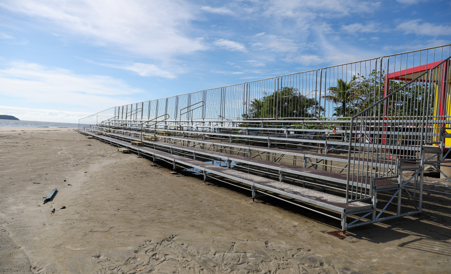 Acabamentos finais: falta um dia para a inauguração da Ponte de Guaratuba