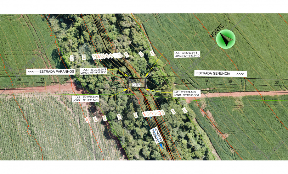 Convênio entre SEIL e Floraí para construir uma nova ponte (mapa)