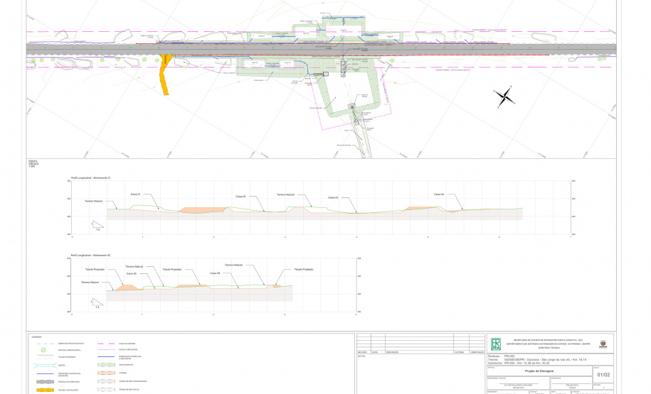 Erosão na PR-552 em Ourizona (projeto geométrico)