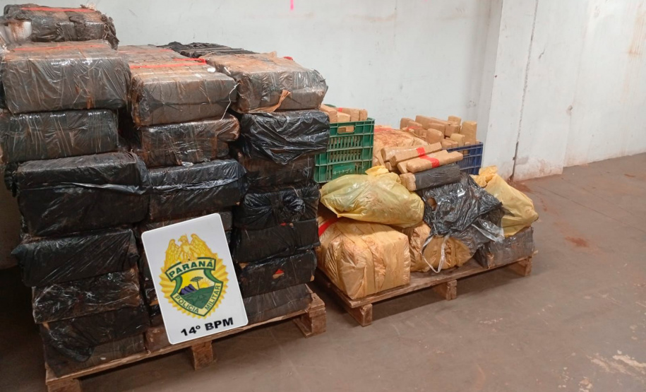 PMPR apreende mais de 880 quilos de maconha em Foz do Iguaçu