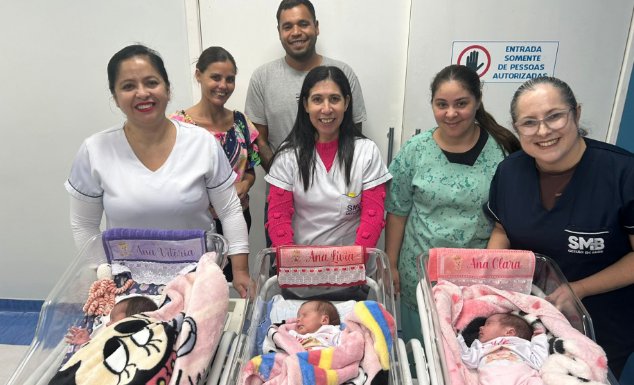 SESA - Hospital estadual do Paraná celebra recuperação de trigêmeas após 24 dias de cuidados intensivos