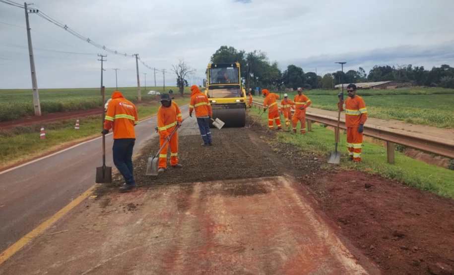 Conservação do pavimento da PR-090 entre Alvorada do Sul e Bela Vista do Paraíso