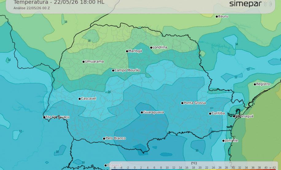 FIM DE SEMANA GELADO SEGUE COM CHUVA NO PARANÁ