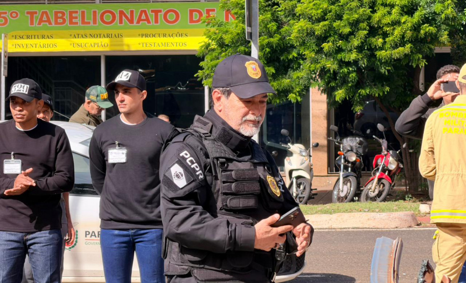 Forças de segurança realizam simulado de sinistro de trânsito em Maringá