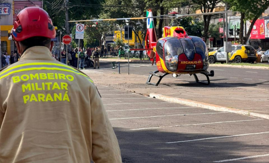 Forças de segurança realizam simulado de sinistro de trânsito em Maringá