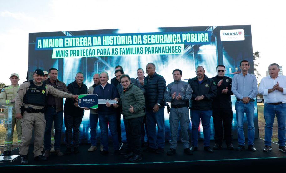 Governo do Paraná reforça segurança pública no Oeste com entrega de 49 novas viaturas