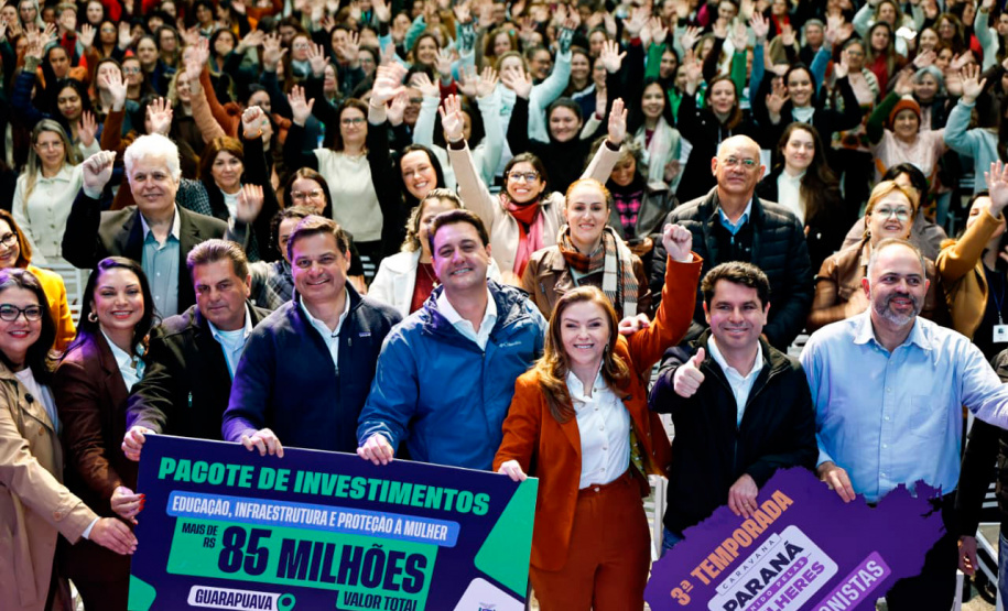 Infraestrutura e educação: Ratinho Junior anuncia mais R$ 85 milhões para Guarapuava