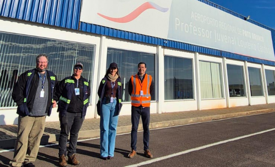 Aeroporto de Pato Branco recebe visita técnica para atualização do Plano Aeroviário Estadua