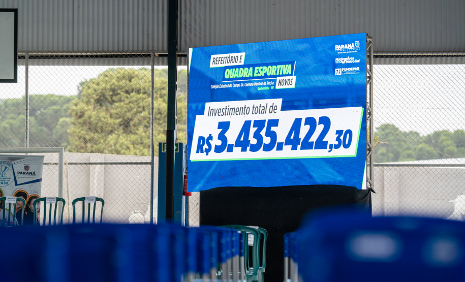 Com investimento de R$ 3,5 milhões, colégio do campo de Quitandinha ganha refeitório, laboratório e quadra coberta