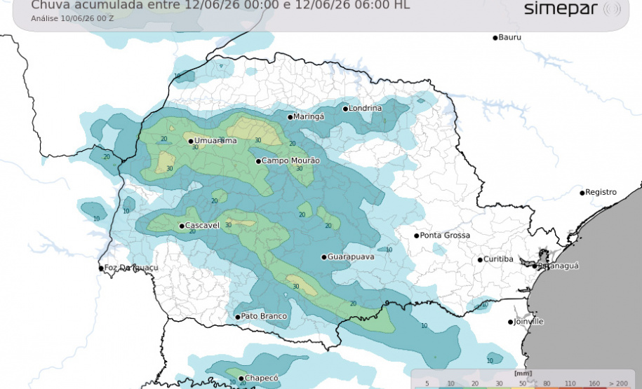 TEMPESTADES ATINGEM O OESTE E O NORTE DO PARANÁ ATÉ SEXTA-FEIRA