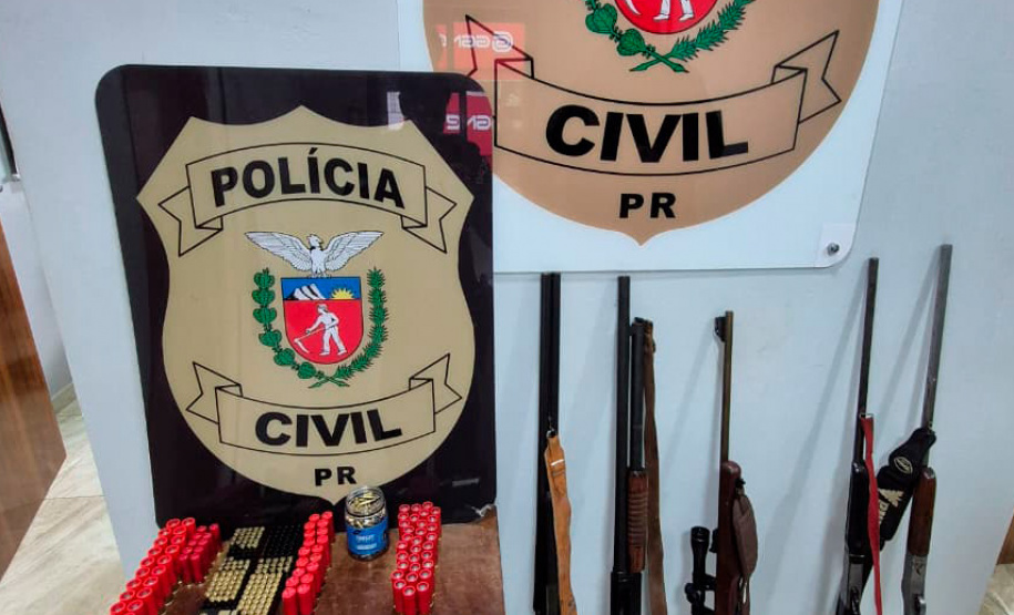 PCPR prende seis pessoas e apreende arsenal durante operação contra comércio ilegal de armas