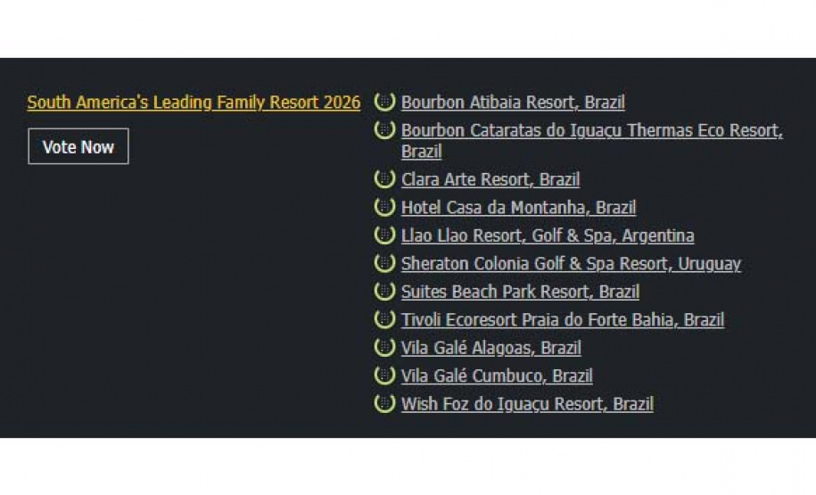 Paraná tem atrativos e serviços concorrendo no Óscar do Turismo mundial