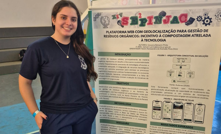 Estudante propõe transformar compostagem em atração para o turismo rural em Ribeirão Claro, no Paraná
