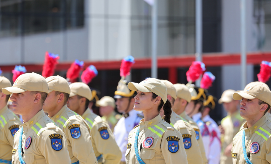 O governador Darci Piana participou nesta quinta-feira (8) do Aniversario bombeiros no Guatupê