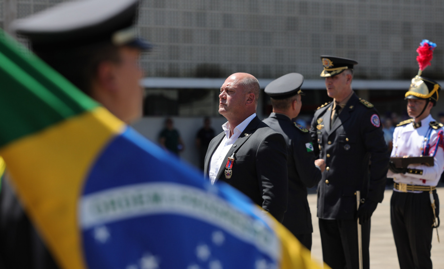 O governador Darci Piana participou nesta quinta-feira (8) do Aniversario bombeiros no Guatupê