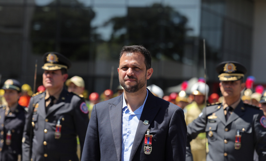 O governador Darci Piana participou nesta quinta-feira (8) do Aniversario bombeiros no Guatupê