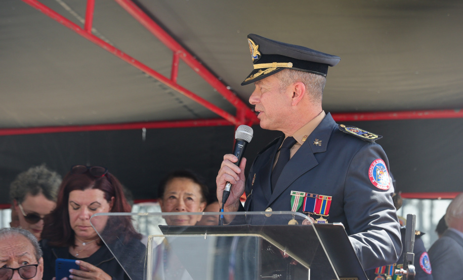 O governador Darci Piana participou nesta quinta-feira (8) do Aniversario bombeiros no Guatupê
